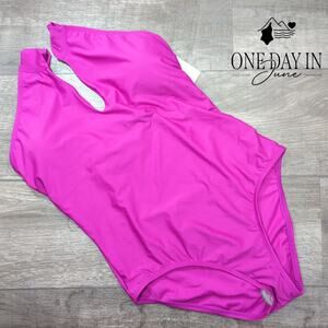 Apt. 9 V Neck One Piece Swimsuit Size L